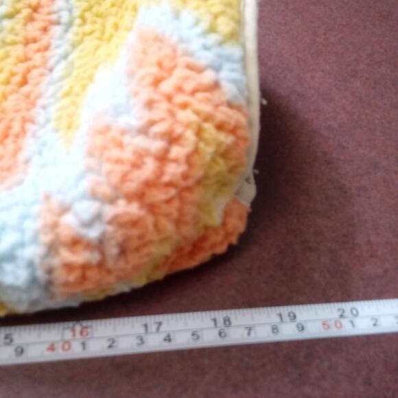 Jen & Co Sherpa Pullover Womens Large XL Aztec Orange Blue Yellow Fall Cozy - Picture 8 of 11